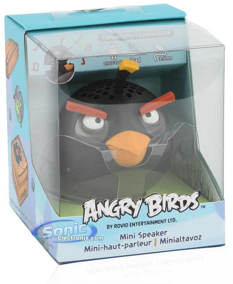 Gear4 PG779 Angry Birds Portable Mini Speaker System (Classic Black Bird) Image 7