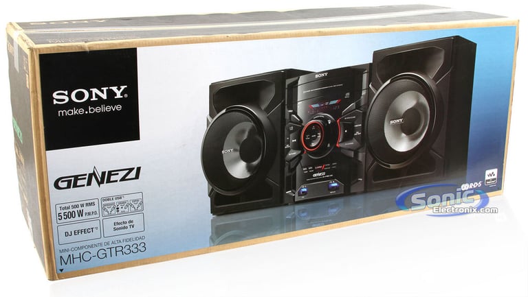 Sony MHC-GTR333 GENEZI Mini Stereo Hi-Fi Boombox Component Shelf System Open Box Image 13