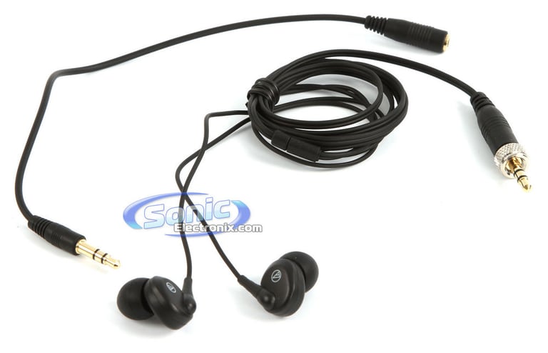Audio Technica EP3 In-Ear Dynamic Headphones Stereo Earbuds (Black) Image 2