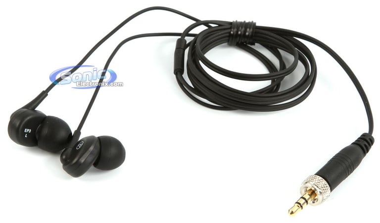 Audio Technica EP3 In-Ear Dynamic Headphones Stereo Earbuds (Black) Image 3