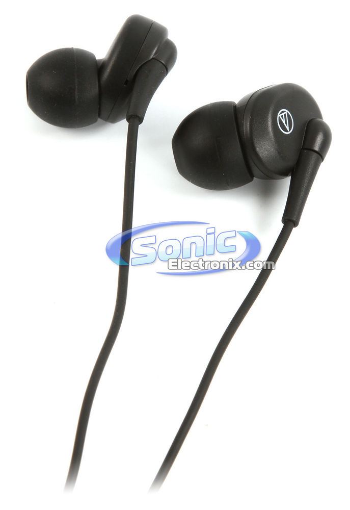 Audio Technica EP3 In-Ear Dynamic Headphones Stereo Earbuds (Black) Image 4