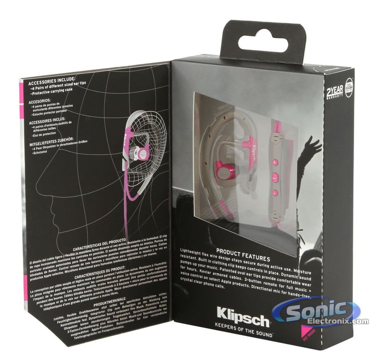 Klipsch Image A5i Active Sports In-Ear Headphones Stereo Headset (Magenta) Image 9