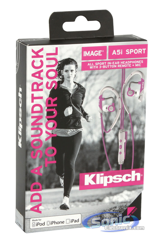 Klipsch Image A5i Active Sports In-Ear Headphones Stereo Headset (Magenta) Image 10