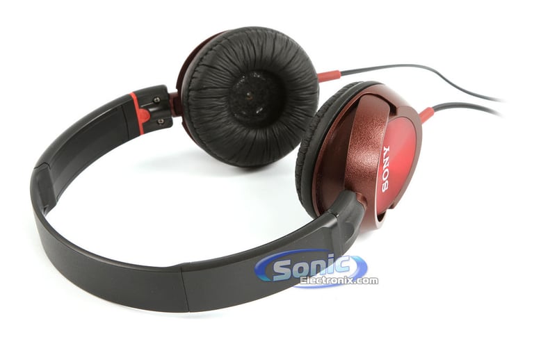 Sony MDR-ZX300/RED (MDRZX300/RED) Stereo On-Ear Headphones - Red/Black-OPEN BOX Image 6