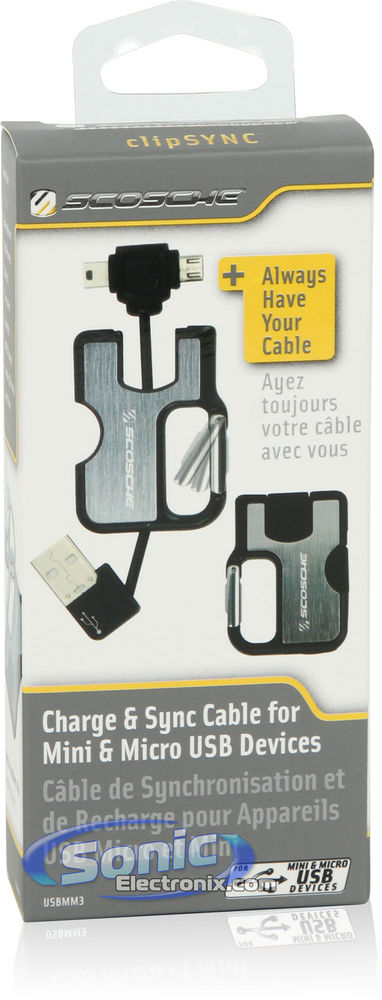 Scosche USBMM3 clipSYNC Keychain Adapter Cable Image 3