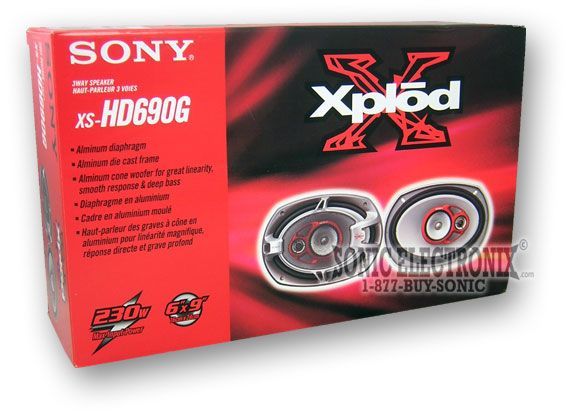 Sony XS-HD690G 6" x 9" Speakers + Dual 6" x 9" Xplod Logo Box Image 8