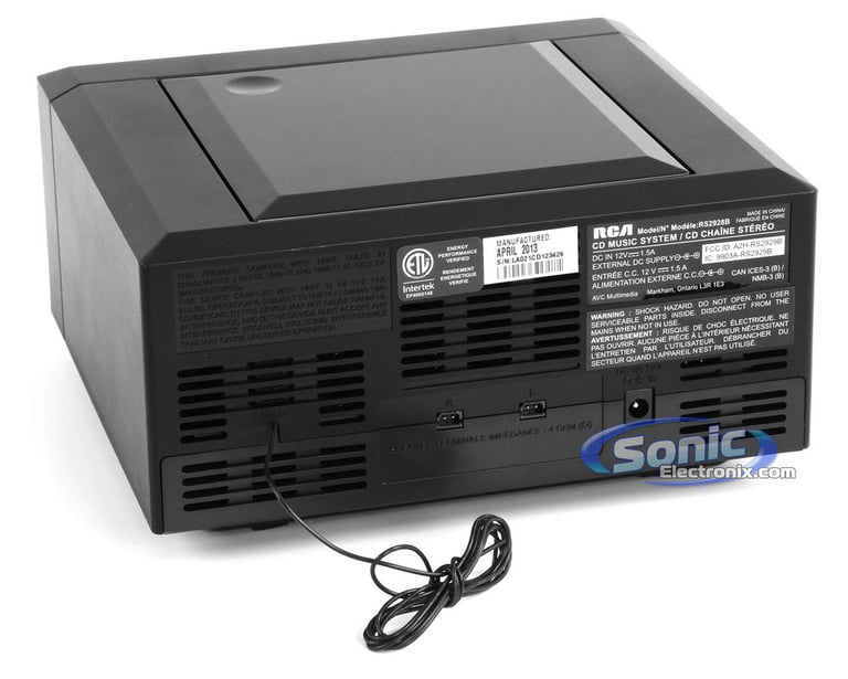 RCA RS2928B Bluetooth Micro Component CD Player Boombox Shelf System Open Box Image 3