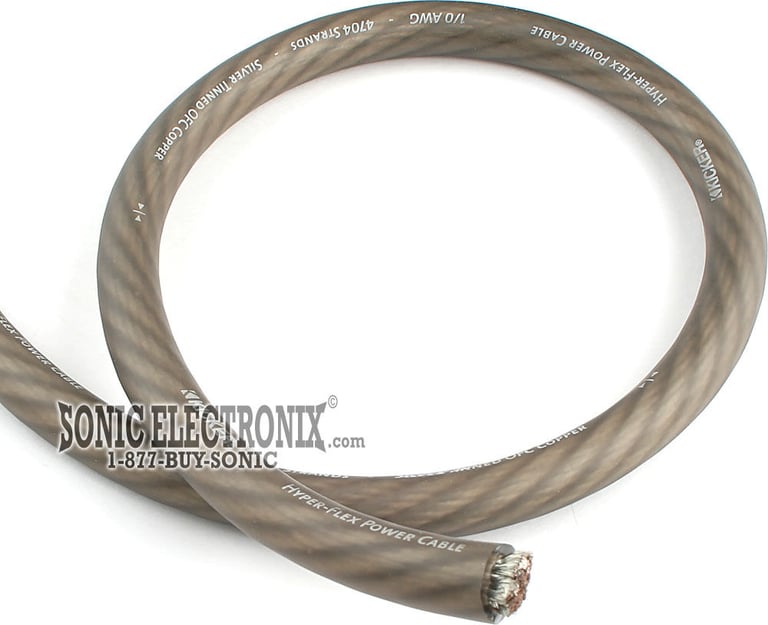 PRECUT 5 ft. - Kicker 0/1 AWG Gunmetal Gray Power/Ground Wire from 05PWG050 Roll Image 4