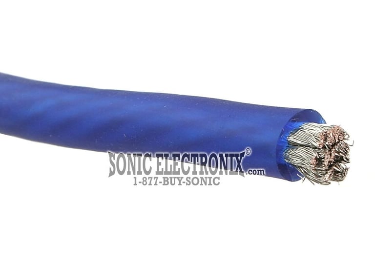 PRECUT 5 ft. - Kicker 8 AWG Cobalt Blue Power/Ground Wire from 05PWB8250 Roll Image 2