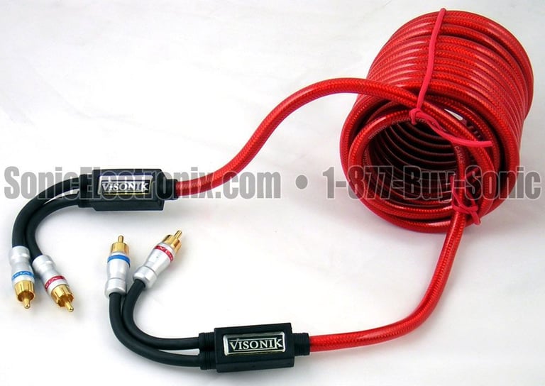 Visonik VR20X 20' Braided Competition RCA Image 1