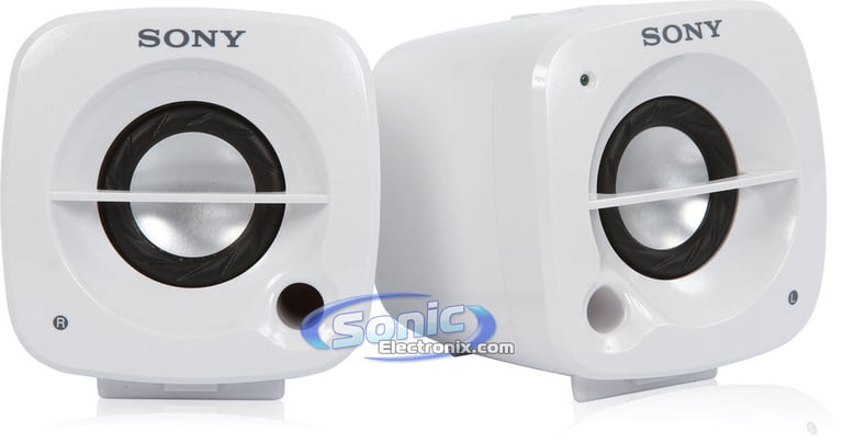 Sony SRS-M50/WC (SRSM50/WC) Portable/Desktop PC Computer Speakers - White Open Box Image 7