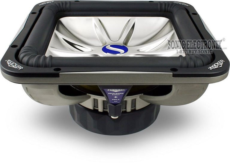 Kicker 04S12L74 12" Solo-Baric L7 + Single Long Ported MDF Logo Enclosure Image 6