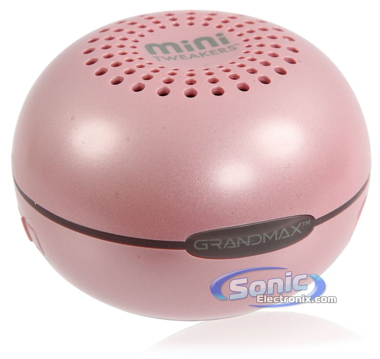 Tweakers Grandmax (SPKR-M2RC-PK) Portable Palm-Size iPod/MP3 Speakers - Pink Image 1