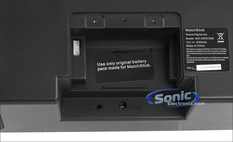 Grace Digital MatchStick (GDI-GFD7200) Portable Kindle Fire Speaker Dock - Black Image 6