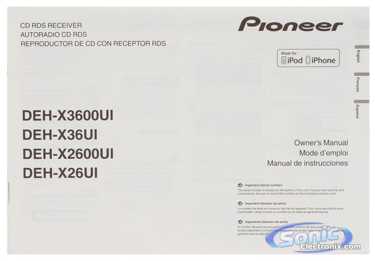 Pioneer DEH-X3600UI Image 8