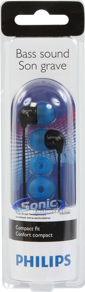 Philips SHE3500BL - Blue/Black Image 4