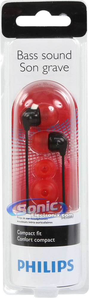 Philips SHE3500RD - Red/Black Image 4