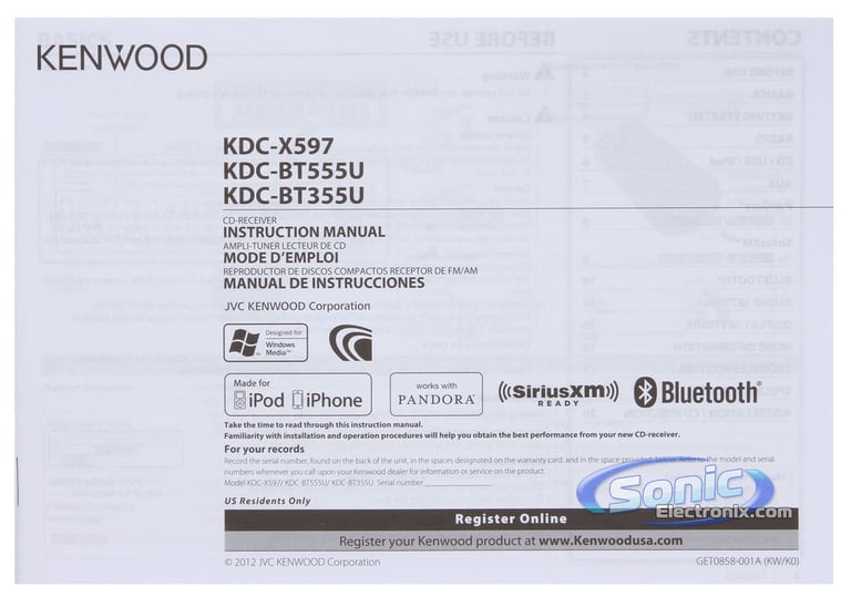 Kenwood eXcelon KDC-X597 Image 10