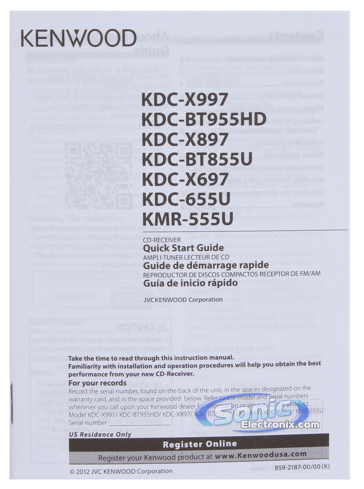 Kenwood eXcelon KDC-X697 OPEN BOX INCOMPLETE Image 9