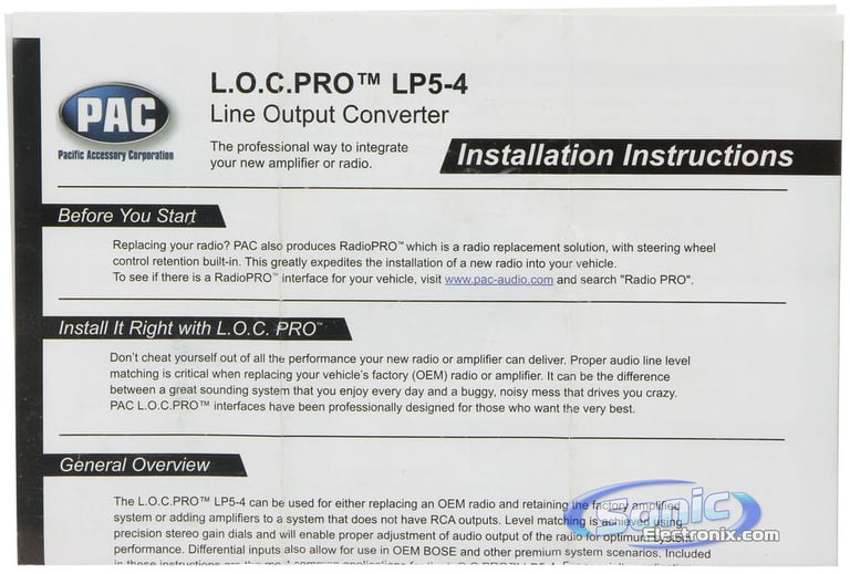 PAC LP5-4 Image 4