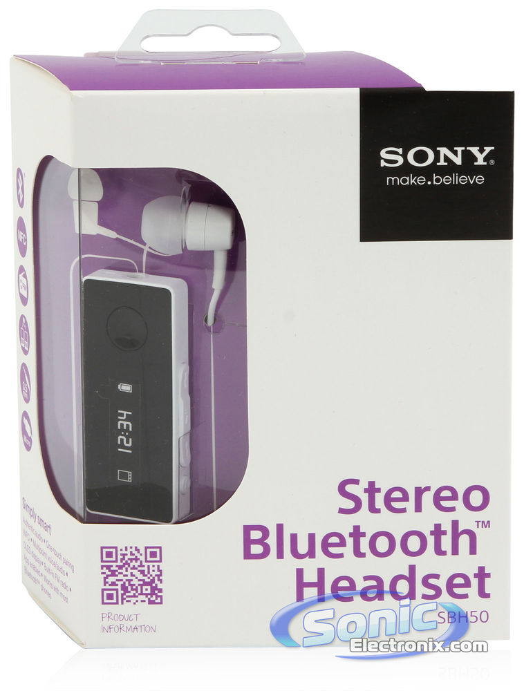 Sony SBH50 Smart Wireless Bluetooth NFC Stereo Headphones Headset (White) Open Box Image 9