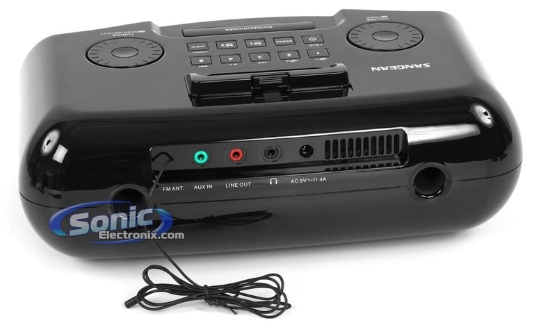 Sangean RCR-10 Black (RCR-10 BK) AM/FM-RDS Atomic Clock Radio With iPod Dock Open Box Image 4