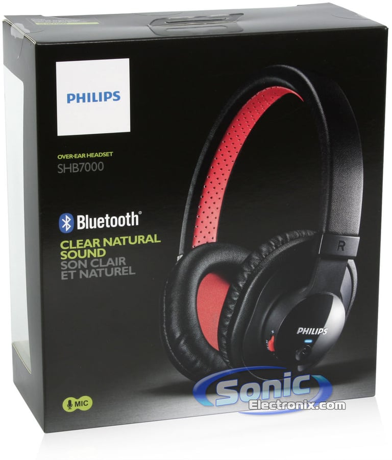 Philips SHB7000/28 Wireless Bluetooth Headphones Stereo Headset (Black) Open Box Image 10