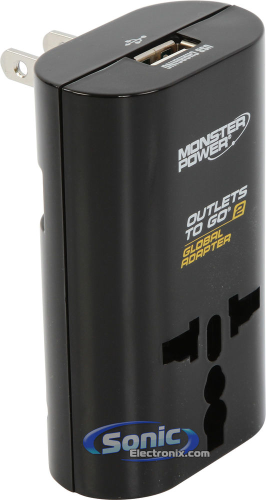 Monster Mobile Outlets To Go 200 Global USB Charger AC Power Adapter Image 1