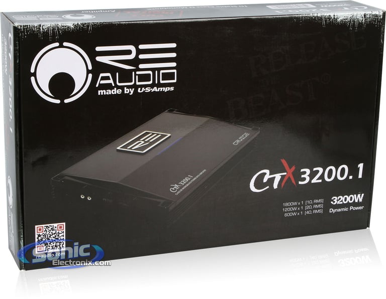 RE Audio CTX-3200.1 & Two Kicker 12" Subwoofers Combo Image 6