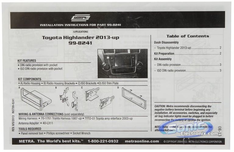 Metra 99-8241 Dash Kit Image 2