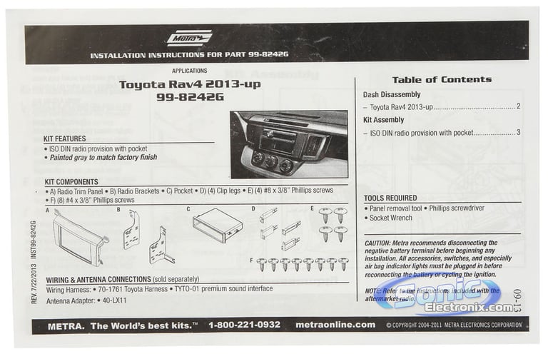 Metra 99-8242G Dash Kit Image 2