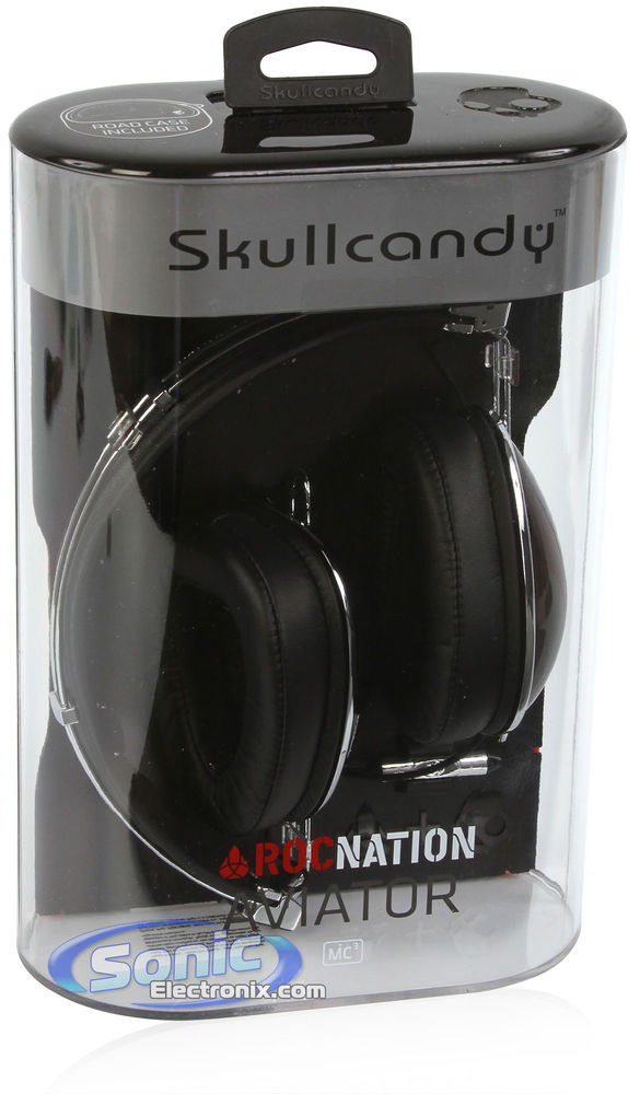 Skullcandy S6AVCM-003 Aviator Roc Nation Over-Ear Headphones Headset (Black) Open Box Image 14