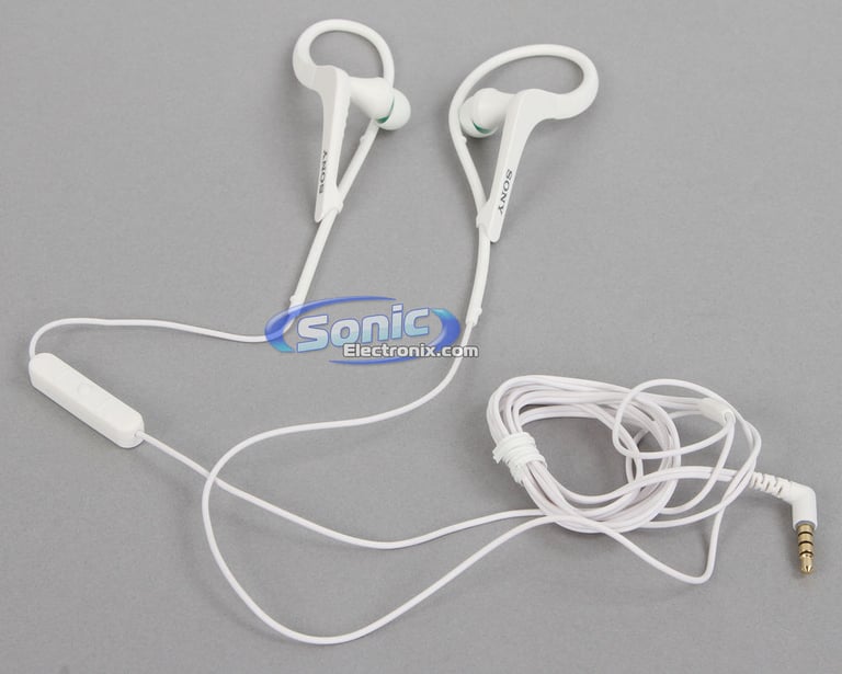Sony MDR-AS400iP/W Active Sports Earbuds Ear-Clip Headphones (White) Open Box Image 12