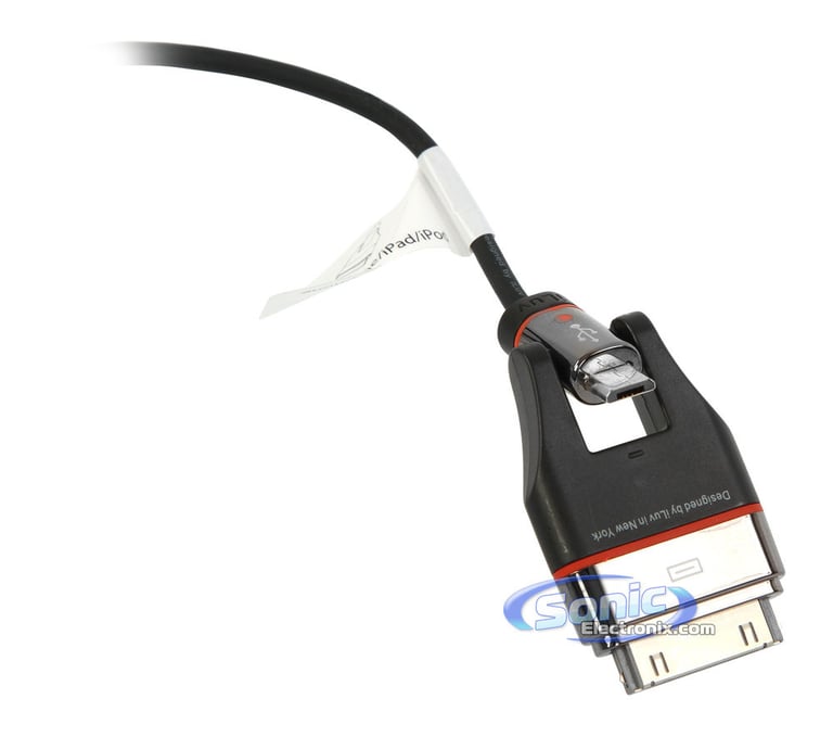 iLuv iCB17BLK DualJack iPad/iPhone/iPod and Smartphone Sync/Charge Cable (3-Ft.) Image 1