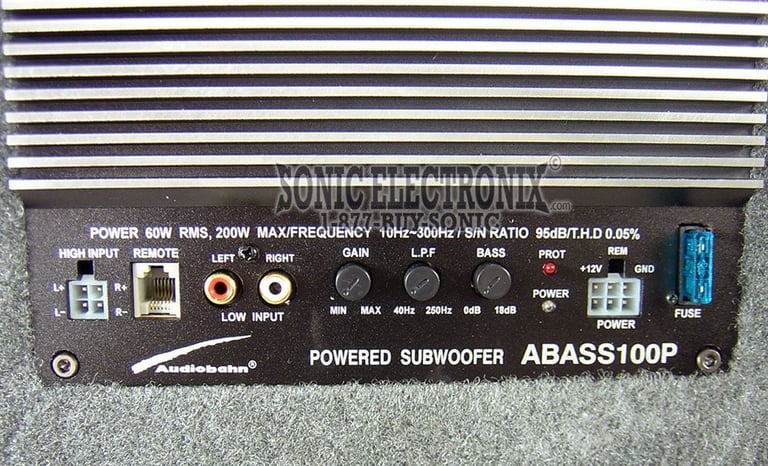 Audiobahn ABASS100P Amplifier + 10" Subwoofer + Ported Enclosure Image 4