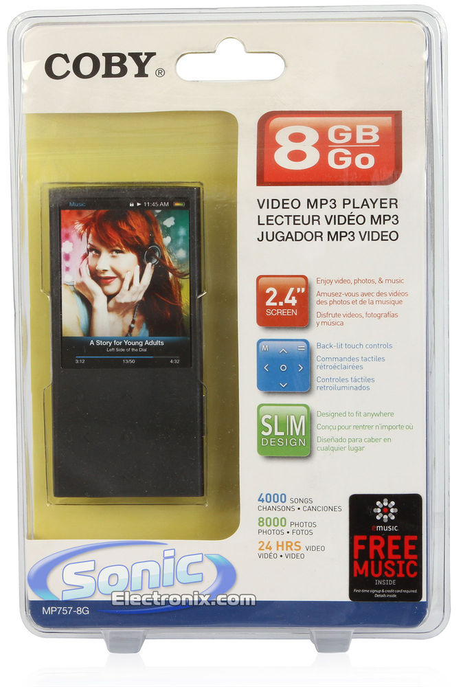 Coby MP757-8G (MP757-8GBLK) 8GB Portable MP3/MP4 Video Media Player Image 6