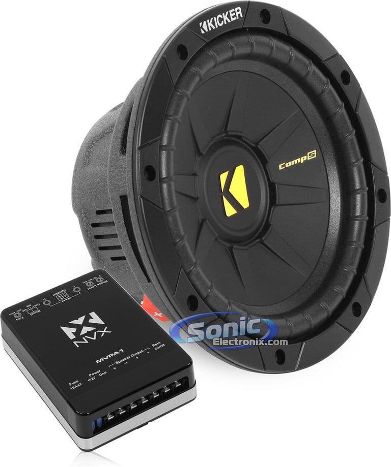 Compact Bass Bundle: Kicker 8" CompS + NVX MVPA1 Image 1