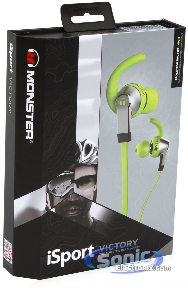 Monster iSport Victory Active Sports Earbuds In-Ear Headphones (Green) Image 9