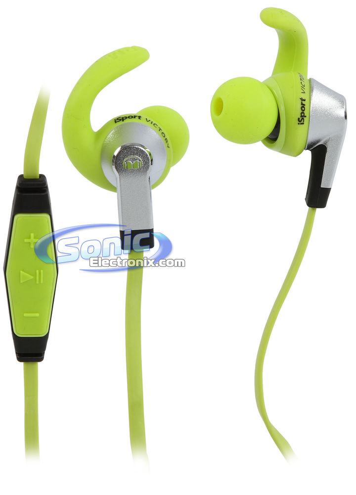 Monster iSport Victory Active Sports Earbuds In-Ear Headphones (Green) Image 1