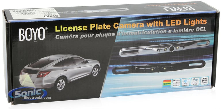 License Plate Mount Rear View Camera With LED Lights Image 6
