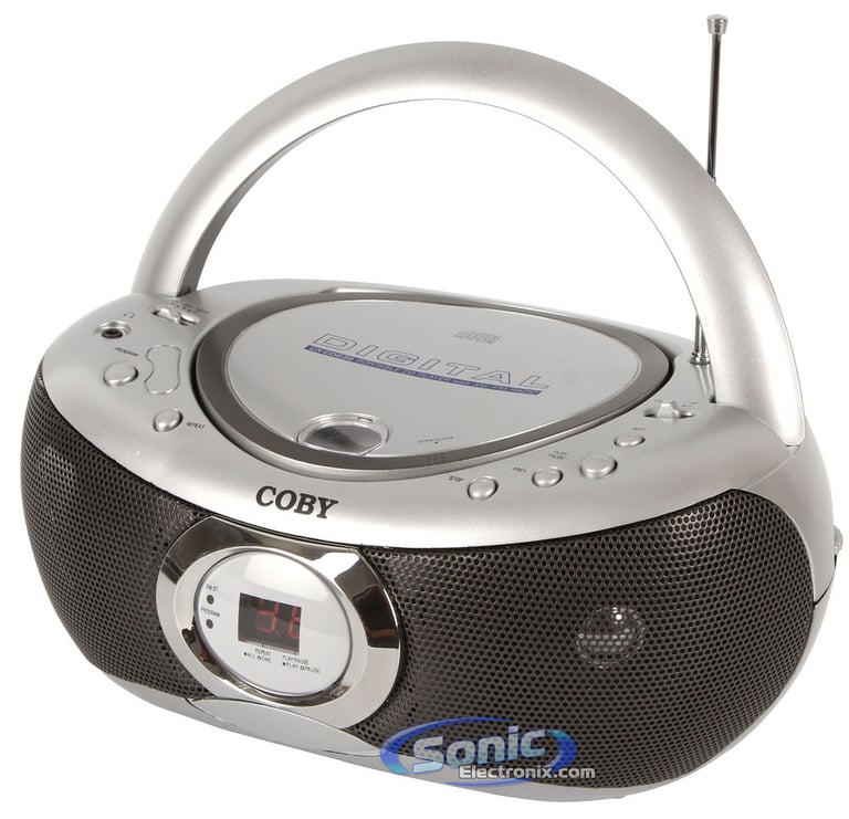 Coby CXCD236 (CX-CD236) Portable CD Player with AM/FM Radio - Silver Image 2
