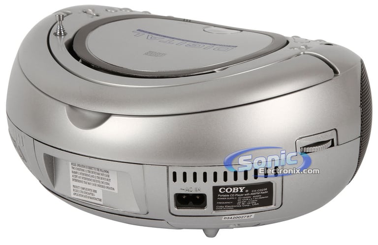 Coby CXCD236 (CX-CD236) Portable CD Player with AM/FM Radio - Silver Image 4