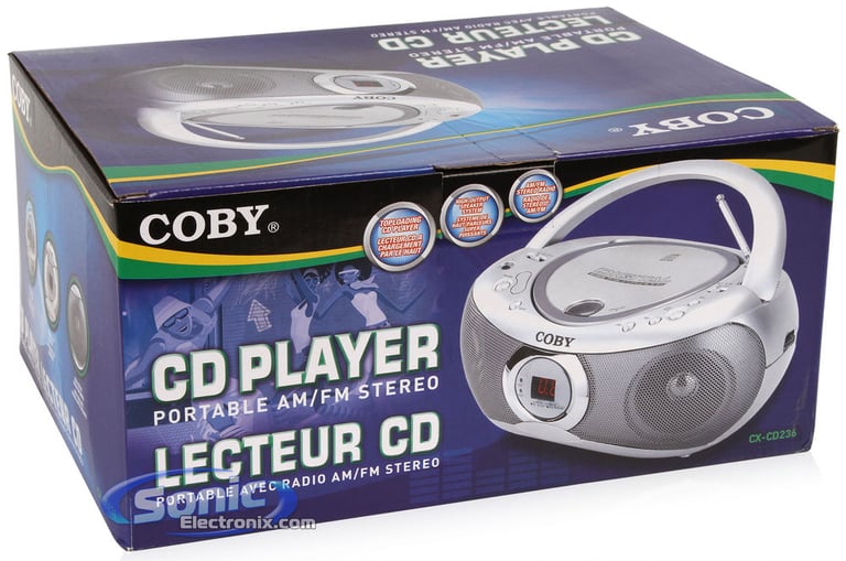Coby CXCD236 (CX-CD236) Portable CD Player with AM/FM Radio - Silver Image 8