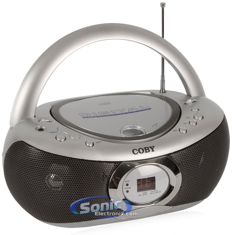Coby CXCD236 (CX-CD236) Portable CD Player with AM/FM Radio - Silver Image 1