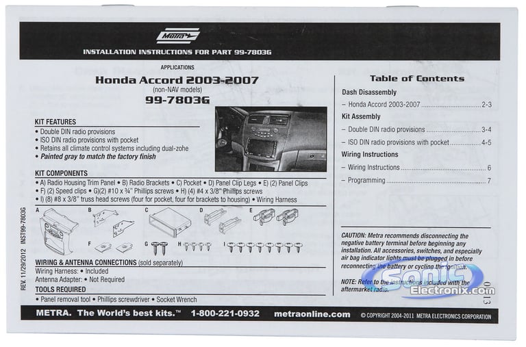 Metra 99-7803G Dash Kit Image 5