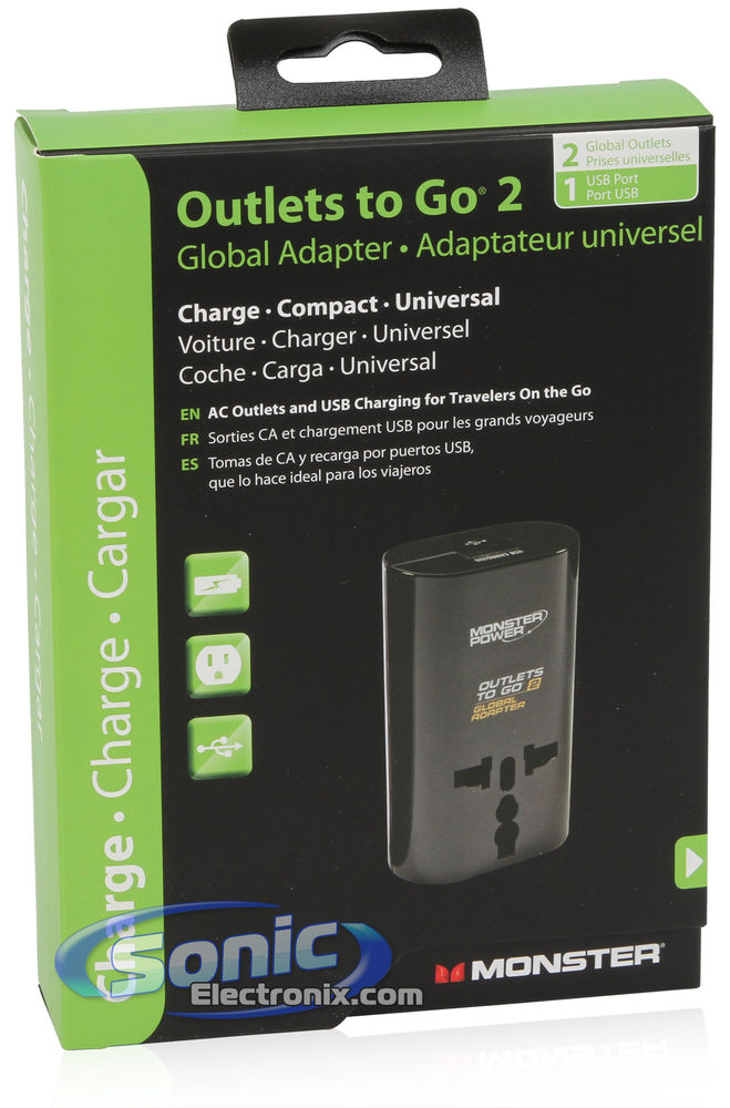 Monster Mobile Outlets To Go 200 Global USB Charger AC Power Adapter Image 6