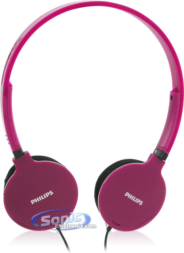 Philips SHL1700PP Lightweight Padded On-Ear Headphones (Purple) Image 2