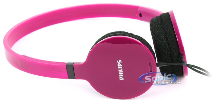 Philips SHL1700PP Lightweight Padded On-Ear Headphones (Purple) Image 3