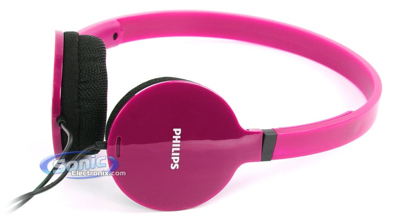Philips SHL1700PP Lightweight Padded On-Ear Headphones (Purple) Image 4