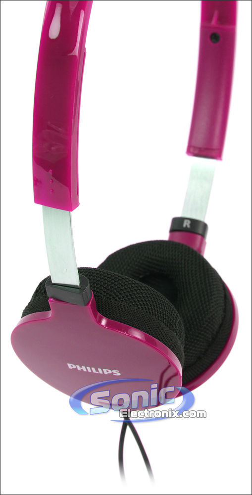 Philips SHL1700PP Lightweight Padded On-Ear Headphones (Purple) Image 7